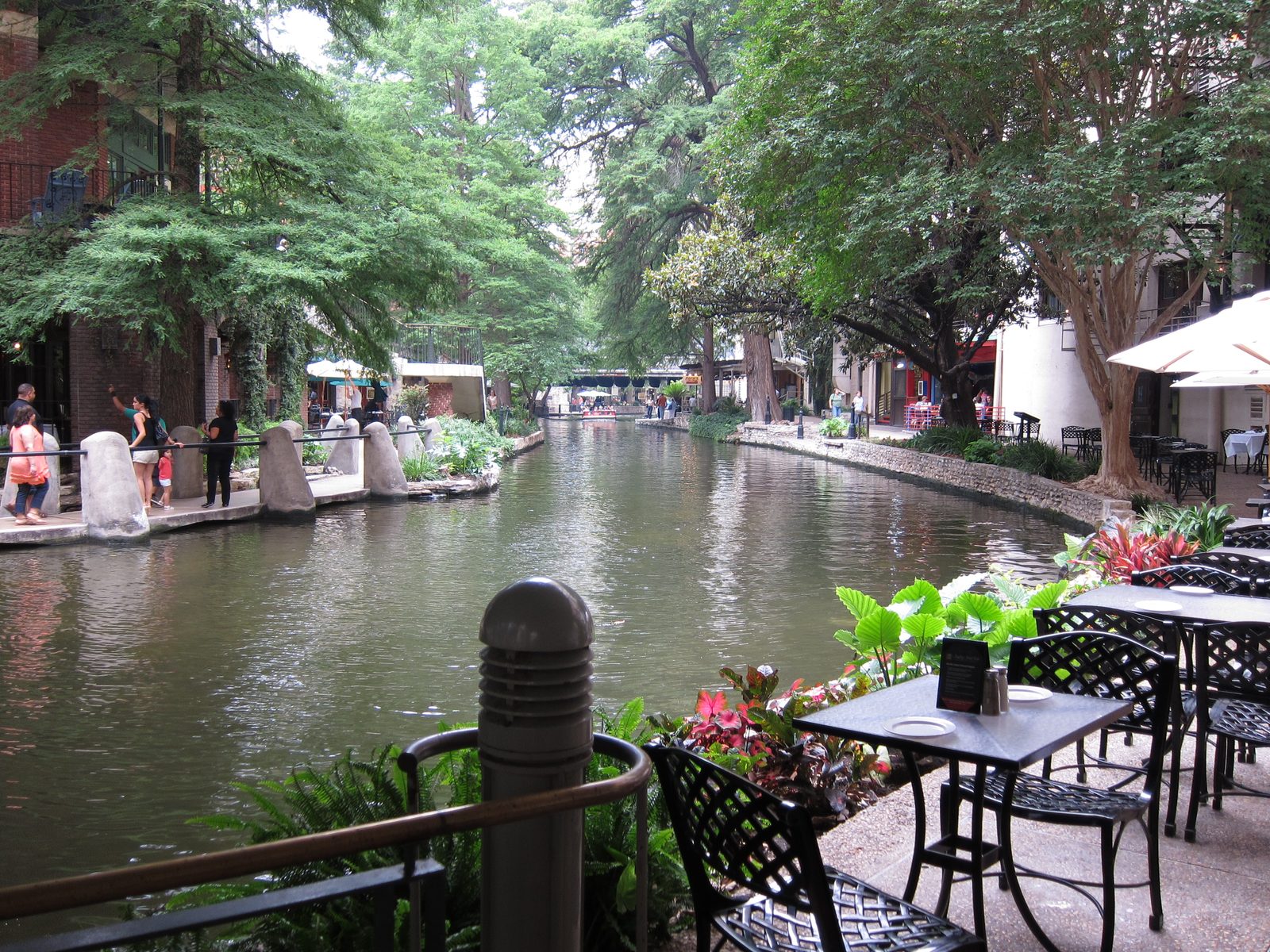 The famed river walk on a lovely afternoon